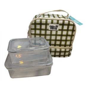 Insulated Lunch Bag Tote with 2 containers - NEW